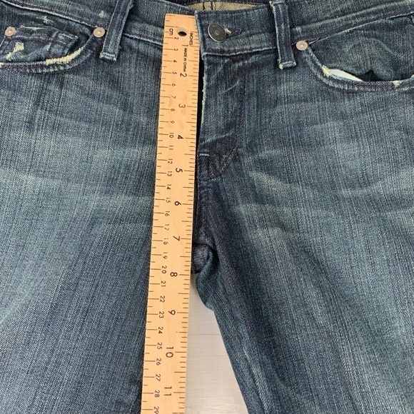 7 For All Mankind (SFAM) Women's Edie Flood Low Rise Jeans Size 28 - Picture 4 of 14